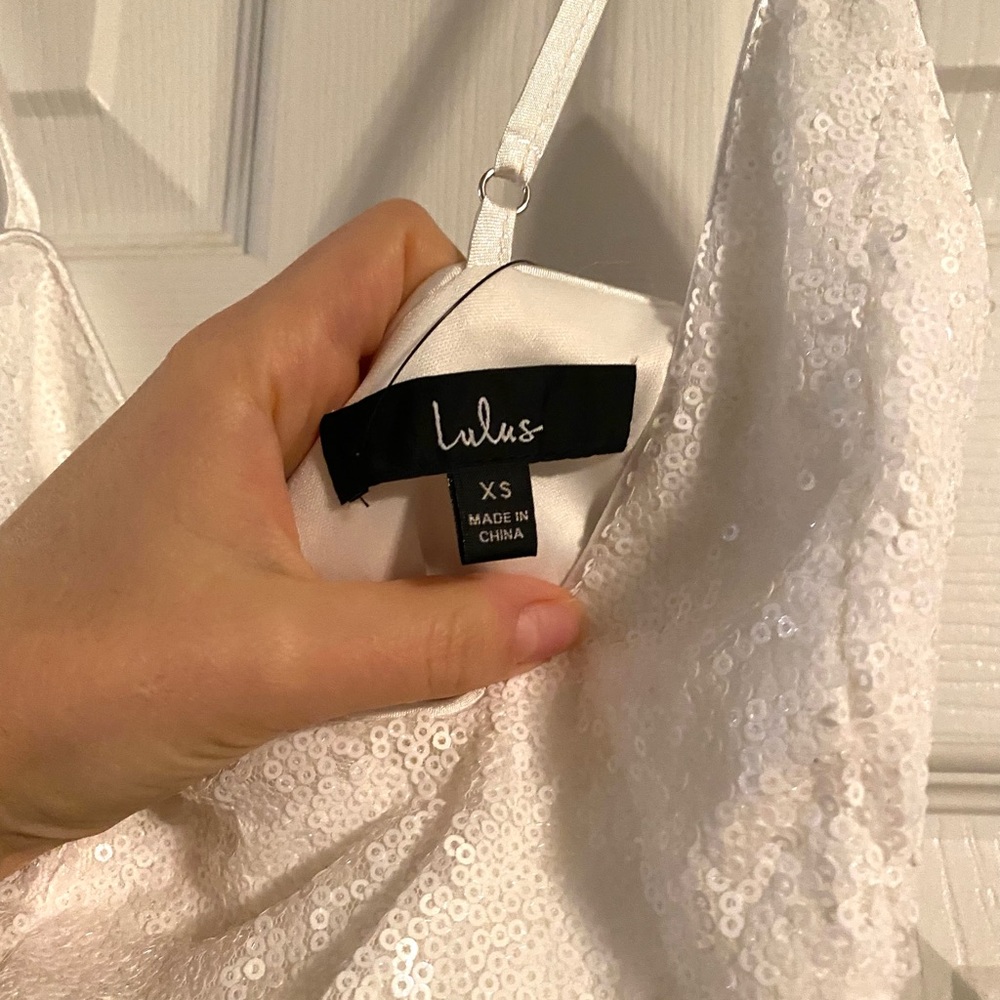 White Sequin Lulu’s Dress - Picture 5 of 6
